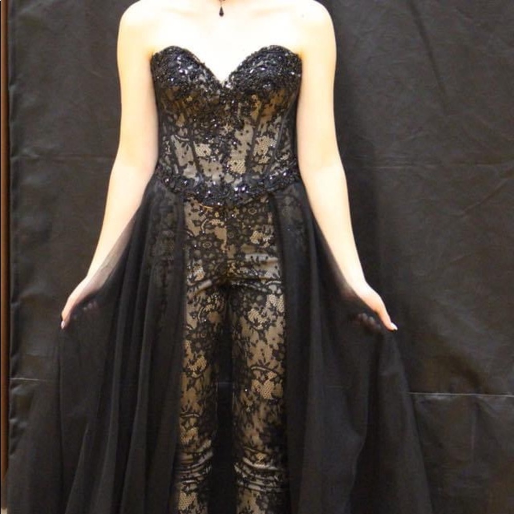 Black 2 piece Prom dress (pants)
